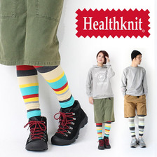 Healthknit 丸 レギンス ランダムボーダー HK4206画像