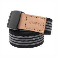 GANRYU COMME des GARCONS BORDER BELT BLACKxGRAY画像