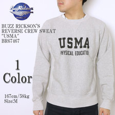 Buzz Rickson's REVERSE CREW SWEAT "USMA" BR67467画像