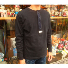 FREEWHEELERS 1920's STYLE UNDERWEAR HENLEY NECK LONG SLEEVE SHIRTS 1515007画像