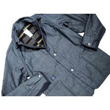 POST OVERALLS #2131L SB40L CONE 7oz DENIM x TRASHED WOOL JACKET/indigo画像