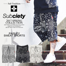 Subciety PAISLEY SWEAT SHORTS 10672画像