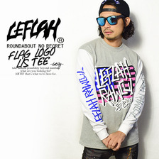 LEFLAH FLAG LOGO L/S TEE -GRAY-画像