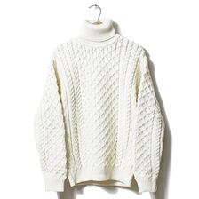 Aran Crafts MERINO ROLL NECK SWEATER R1949画像