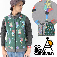 go slow caravan クライマー柄 フリースベスト 350802画像