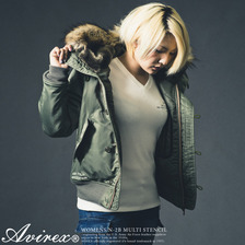 AVIREX WOMENS N-2B MULTI STENCIL 6262065画像