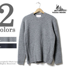 Vincent et Mireille ブークレ編み クルーネック セーター ニット VM16F B5W724 M画像