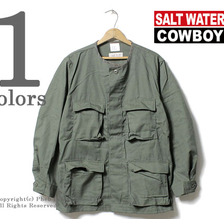 SALTWATER COWBOY by SUNNY SPORTS リメイク ノーカラーコンバットシャツ SC16F014画像