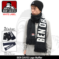 BEN DAVIS Logo Muffler WHITE LABEL BDW-9611画像