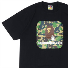 A BATHING APE BAPEONLINE.COM TEE 1 BLACK 1C72-110-075画像
