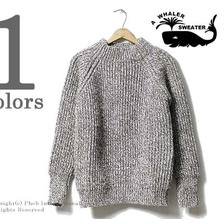 A WHALER SWEATER 3PLY ARAN YARN MOCK SWEATER画像