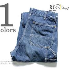 orslow ユーズド加工 デニム ダブルニー ワークパンツ 2 YEAR WASH 03-5126-84画像