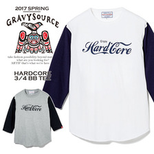 GRAVYSOURCE HARDCORE 3/4 BB TEE GS17-HCS01画像