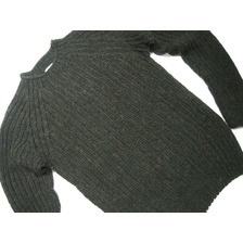 INVERALLAN RIBBED FISHERMAN SWEATER/loden green画像