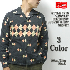 STYLE EYES "ARGYLE"CORDUROY L/S SPORTS SHIRT SE27427画像