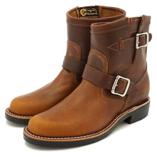 CHIPPEWA womens 7-inch original engineer boots TAN 1901W12画像