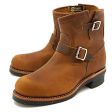 CHIPPEWA 7-inch original steel toe enginner boots TAN 1901M12画像
