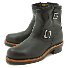 CHIPPEWA 7-inch original steel toe enginner boots BLACK 1901M10画像