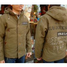 COLIMBO HUNTING GOODS DECK OFFICER'S OVER-COAT OBSERVER PARKA USS HAMPTON SAN FRANCISCO AGAIN ZR-0126画像