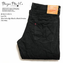 BURGUS PLUS Lot.770 15oz Selvedge Black &times; Black Denim 770-99画像