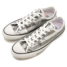 CONVERSE ALL STAR 100 SPANGLE USF OX SILVER 32891870画像