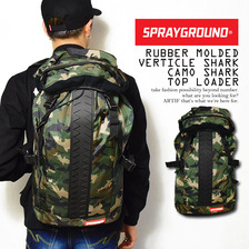 SPRAYGROUND RUBBER MOLDED VERTICLE SHARK CAMO SHARK TOP LOADER画像