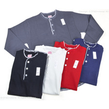 Cushman オールドワッフル ヘンリーネックロンT 26941画像