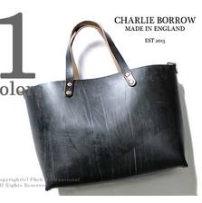 CHARLIE BORROW OAK BARK LEATHER WORKMAN TOTE CB005画像