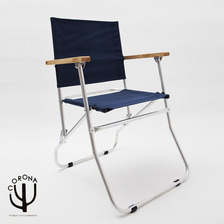 CORONA &times; BALLISTICS ROVER ARMY CHAIR type FOLDING CHAIRS シルバーフレーム x ネイビー CA055画像