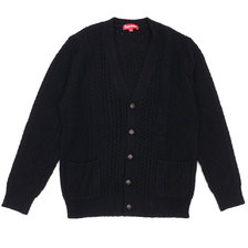 Supreme Cable Knit Cardigan BLACK画像