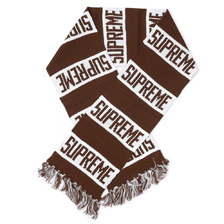 Supreme Bar Stripe Scarf BROWN画像