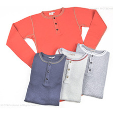 Two Moon オールドサーマル ヘンリーネックロンT 26507画像