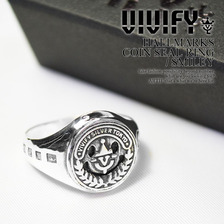 VIVIFY HALLMARKS COIN SEAL RING / SMILEY VFR-110画像