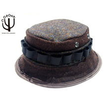 CORONA CA001-17-03 LUCY TAILOR HARRIS TWEED from U.K. HAND MADE SHORT BOONIE/brown画像