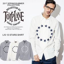 TOYPLANE L/S 13 STARS SHIRT TP17-HSH04画像