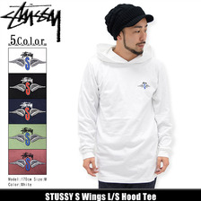 STUSSY S Wings L/S Hood Tee 1983996画像