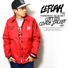 LEFLAH COTTON COACH JACKET -RED-画像