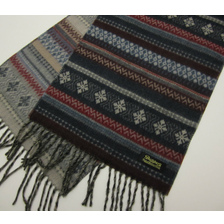 DAPPER'S Snow Pattern Cashmink Scarf by V-FRAAS LOT1143画像