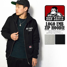 BEN DAVIS LOGO EMB ZIP HOODY M-7380402画像