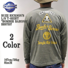 Buzz Rickson's L/S T-SHIRT "BOMBER BARONS" BR67537画像