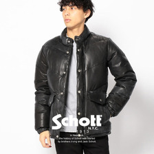 Schott LEATHER DOWN JACKET 3161050画像
