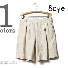 Scye ナチュラルリネン/コットン イージーショーツ 1117-81015画像