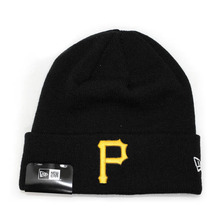 NEW ERA PITTBURGH PIRATES BASIC CUFF KNIT BEANIE BLACK FFNEPBP138画像