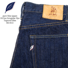 pure blue japan 16.5oz Irregular Dye Tapered Slim KS-013画像