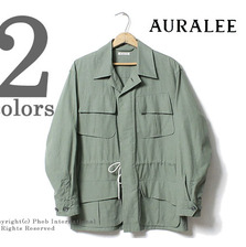 AURALEE WASHED FINX RIPSTOP FATIGUE JACKET A7SJ01FR画像