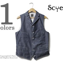 SCYE BASICS セルビッジデニム ウェストコート ベスト 5117-61516画像