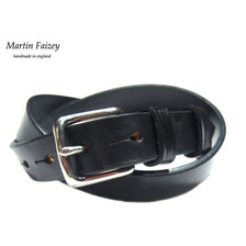 MARTIN FAIZEY M.F.SADDLERY 1 INCH WEST END BUCKLE SADDLE LEATHER BELT/black(pewter)画像