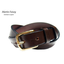 MARTIN FAIZEY M.F.SADDLERY 1 INCH WEST END BUCKLE SADDLE LEATHER BELT/brown(brass)画像
