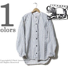 TENDER Co. RINSED UPHOLSTERY TICKING EDITED SHIRTS 423画像