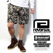 reversal &times; SKULLSHIT 20th ANNIVERSARY COLLABORATION メンズ ショーツ SKS-359画像
